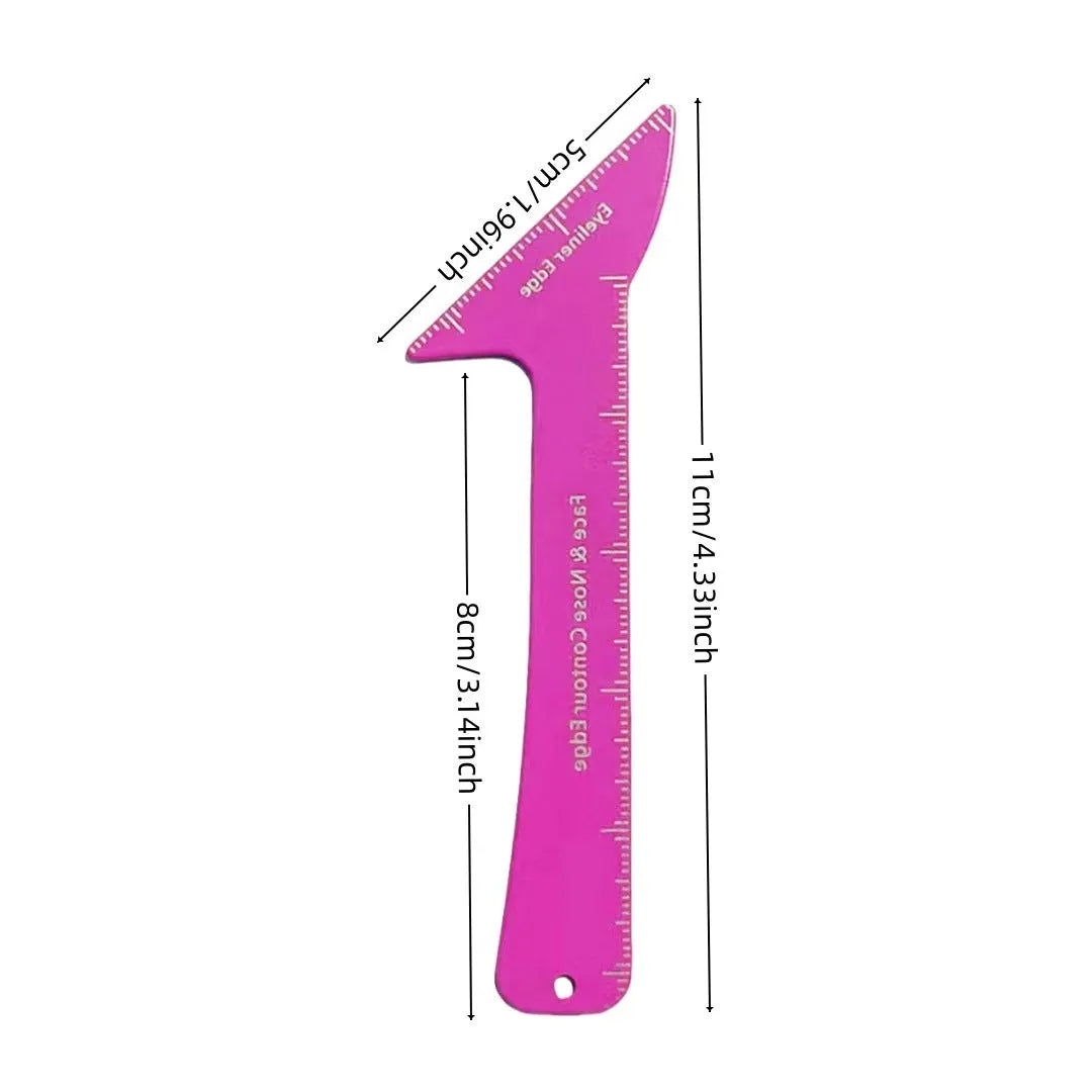 Reusable pink and LaserFX 3-in-1 eyeliner and contour stencil for hooded eyes.