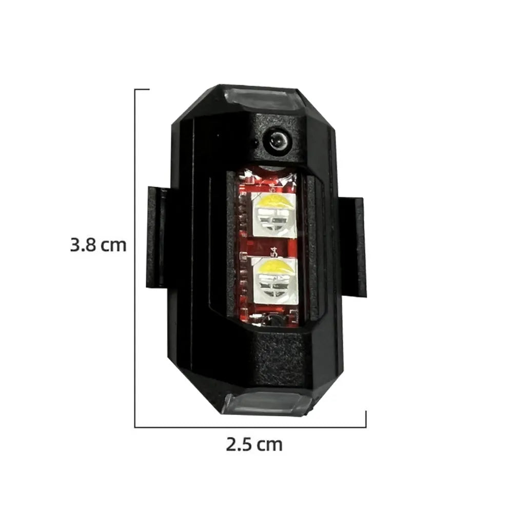 Drone signal light with 7-colour RGB strobe illumination and mounting accessories