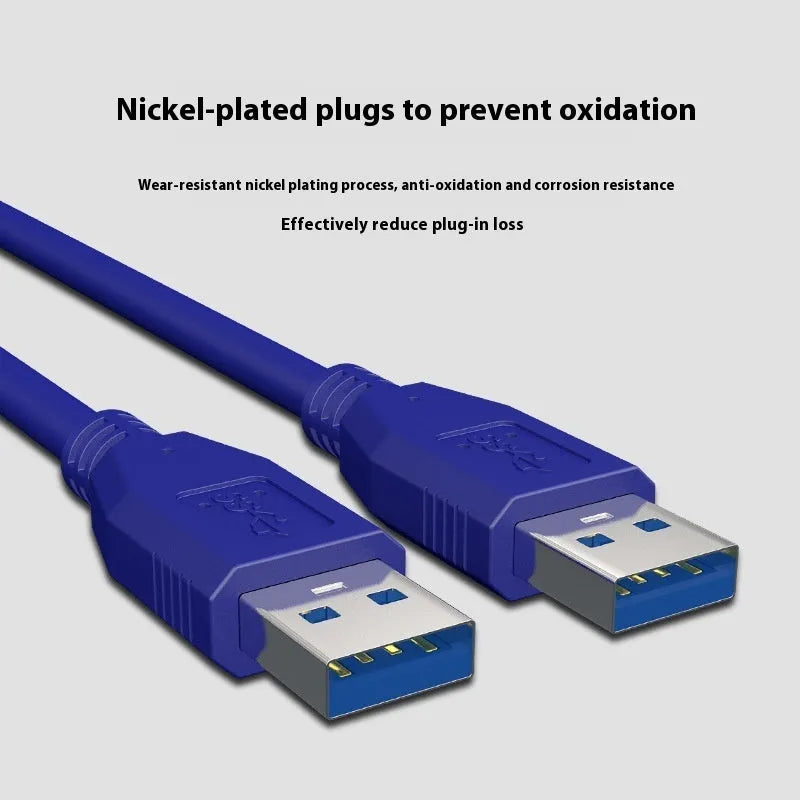 USB 3.0 public-to-public mobile hard disk box data cable with nickel-plated connectors