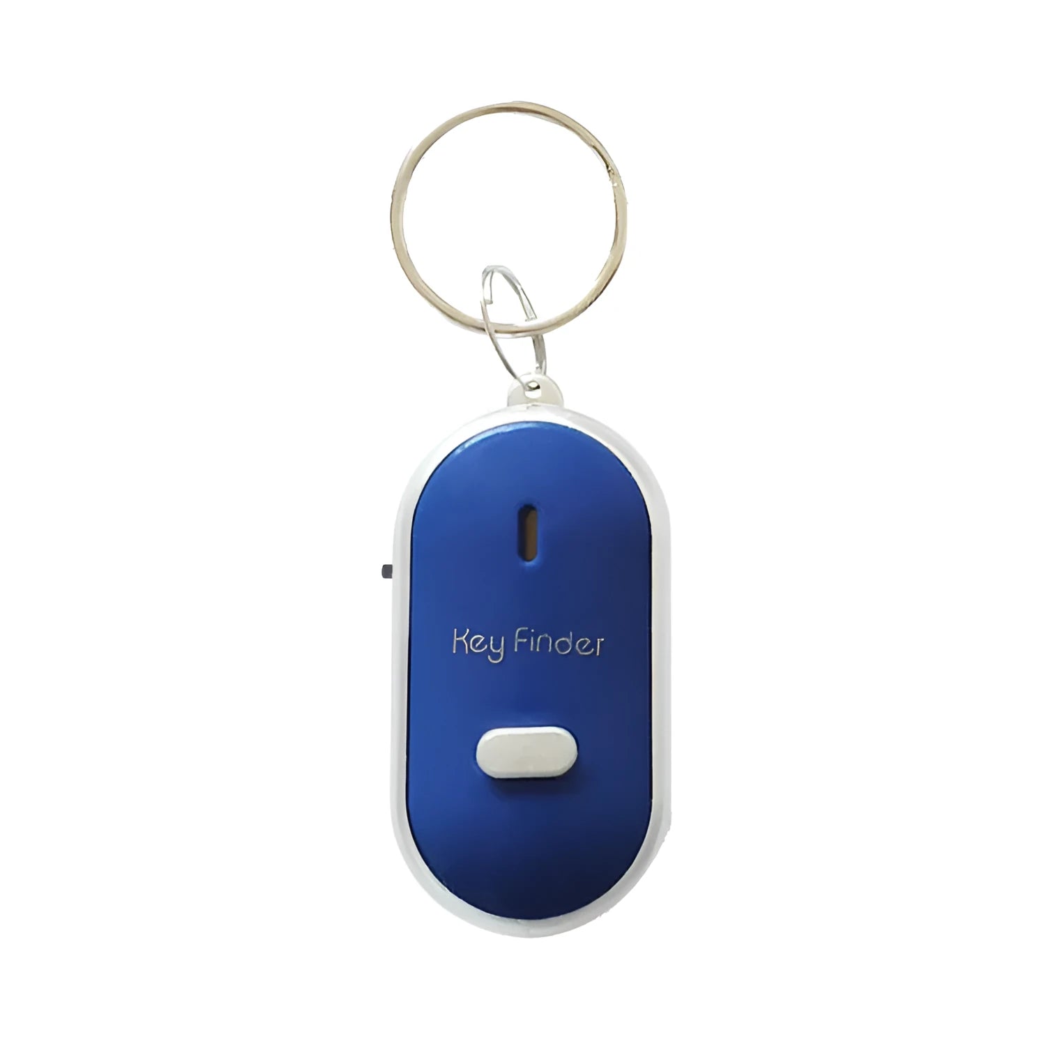 Oval voice control key finder with acrylic pendant in red, blue, white, black, and orange colour options