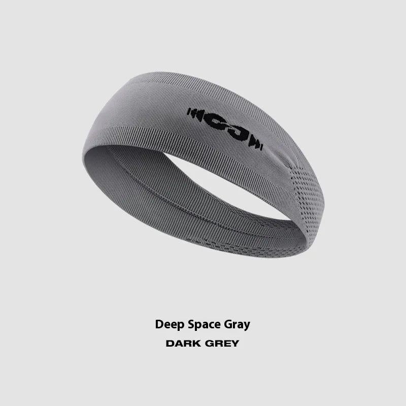Seamless knitted exercise hair band in classic black, carbon grey or purplish blue for sports