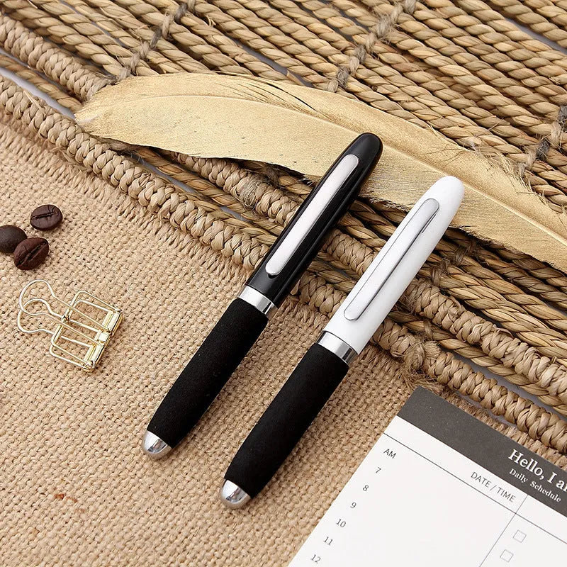 Metal cap ballpoint pen with 1.0mm tip shown in multiple ink colour options.