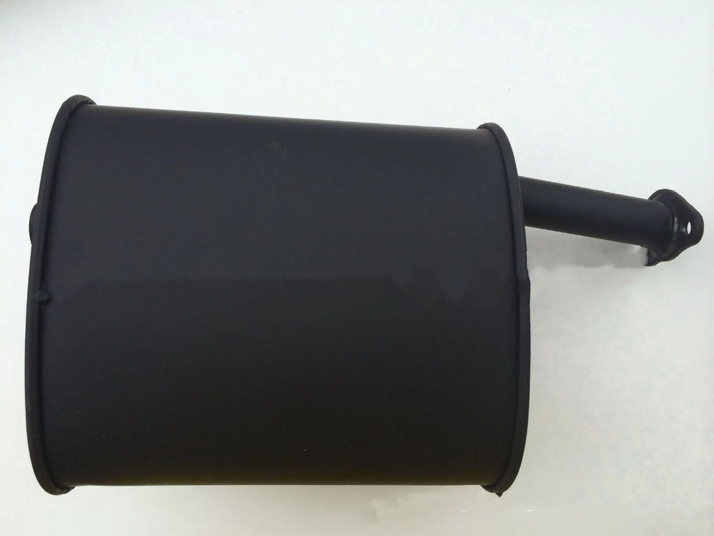 Generator exhaust silencer and chimney pipe accessory for portable gasoline power generators.