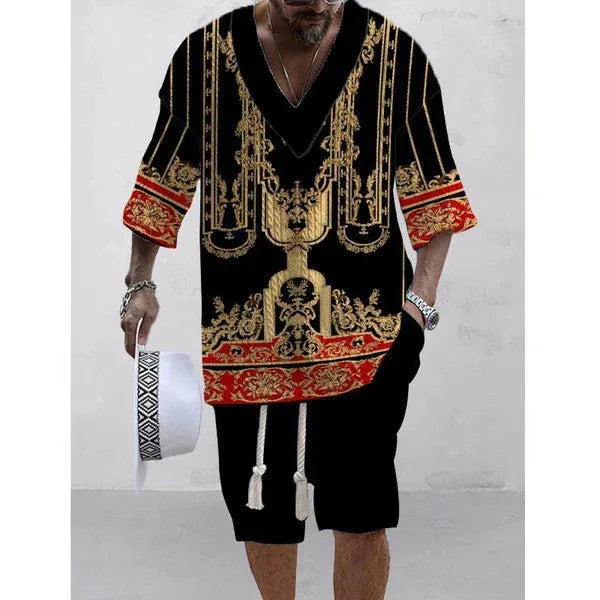 Loose fitting casual short sleeve suit set in various colours
