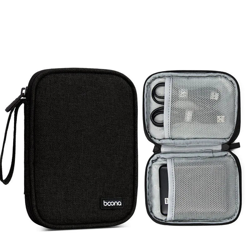 2.5-inch hard disk protective cover in black or grey, showing hard-shell and Oxford cloth style options