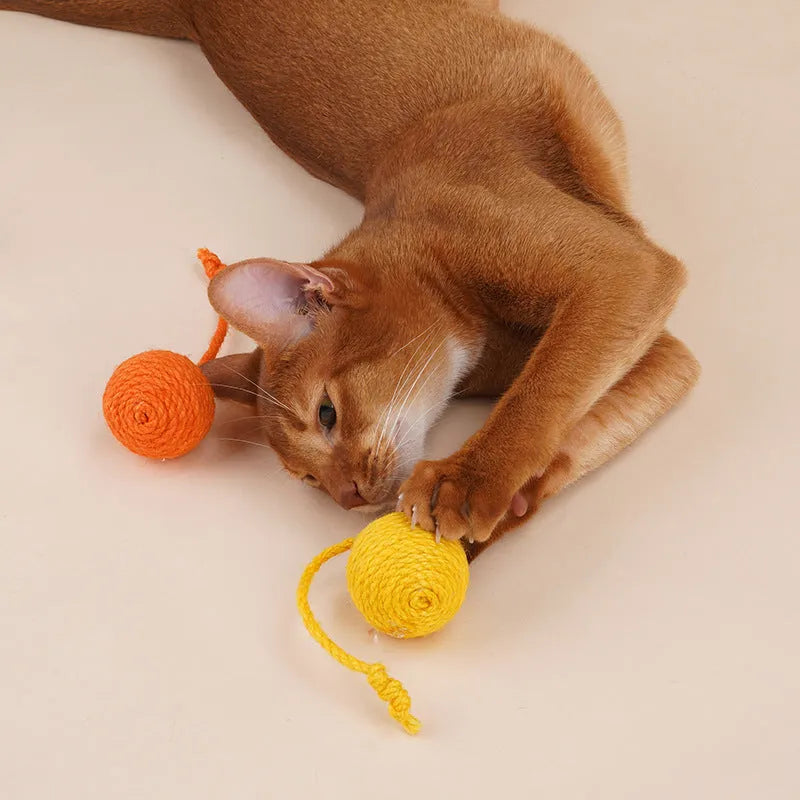 Cat toy set with four different interactive toys including teaser stick and catnip balls