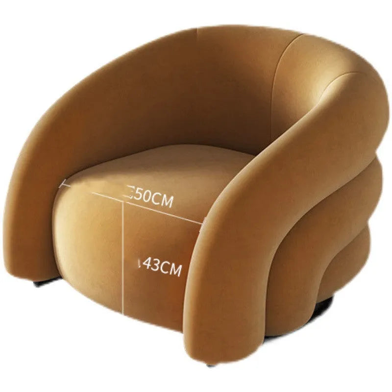 Nordic modern lazy sofa with solid wood frame and custom colour upholstery