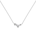 925 silver geometric clavicle chain necklace platinum finish women jewellery