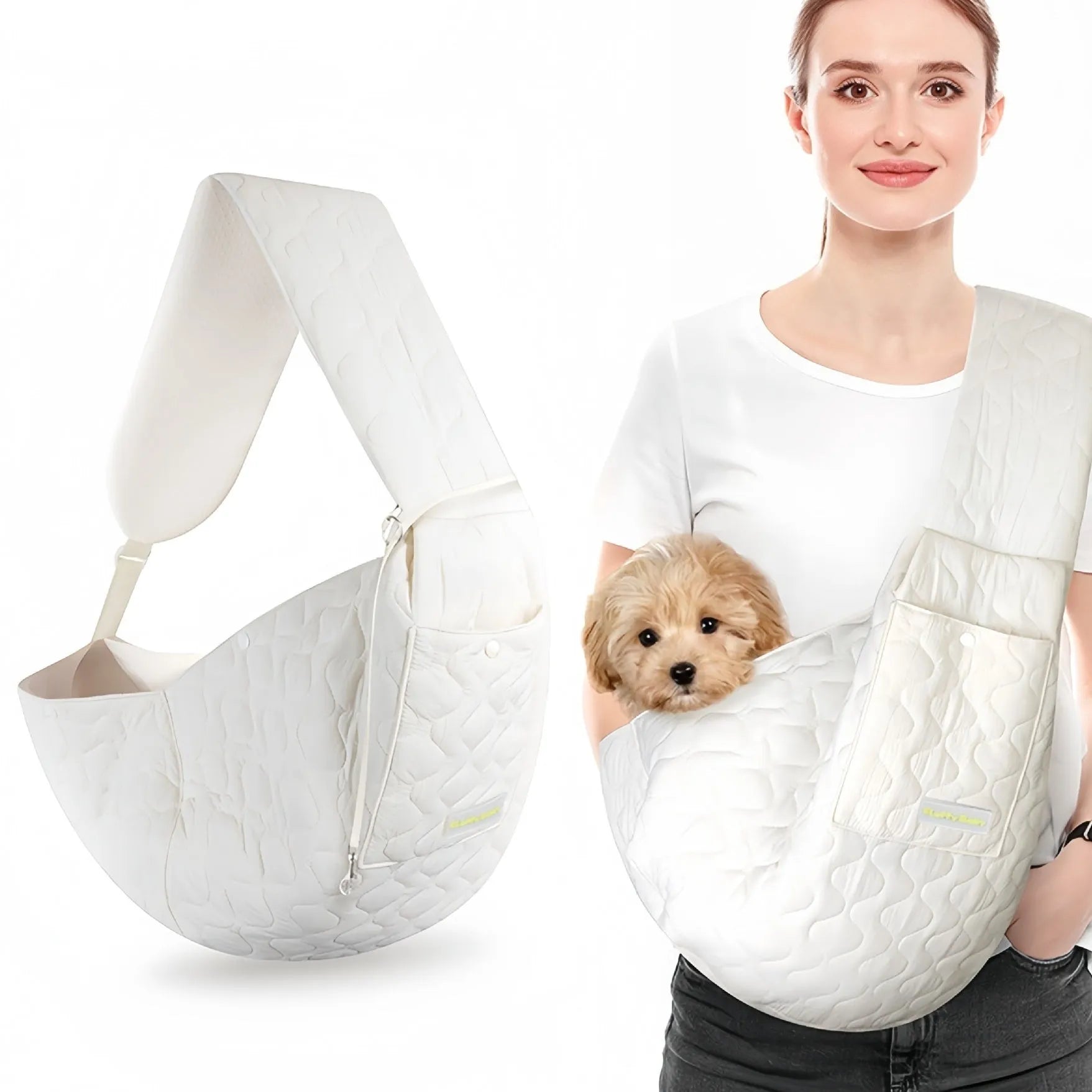 Pet Shiralee outing cat messenger bag in nylon solid colour hands-free pet carrier