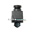 Black plastic rear view reversing camera for Dodge pickup trucks with adjustable rotating mount.