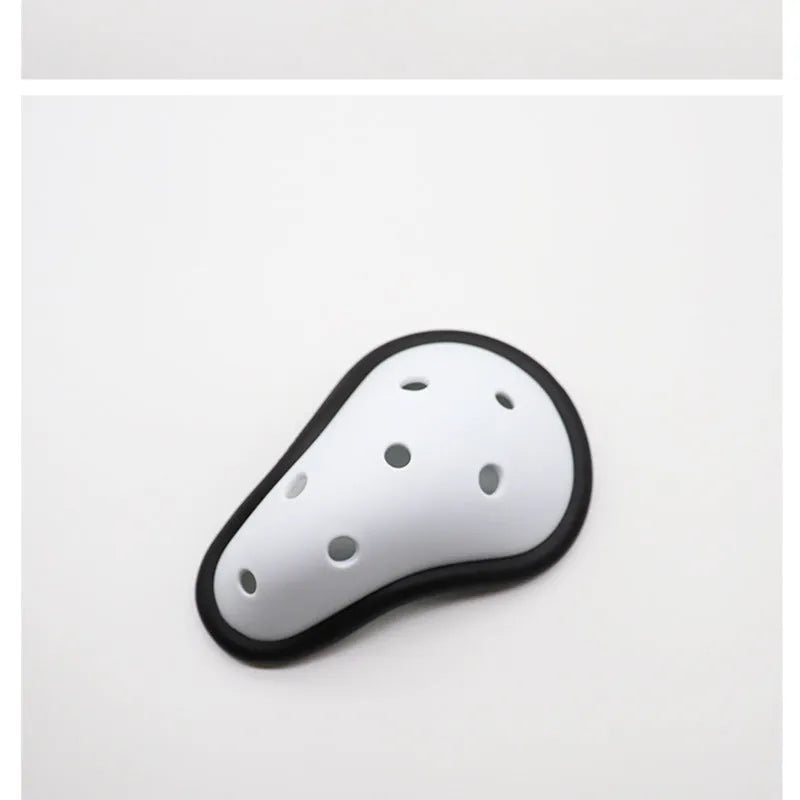 Rubber sports groin protector for adult and children, used for boxing, martial arts, rugby, and hockey.