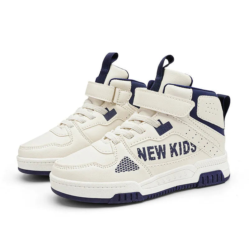 Children's buckle closure outdoor sneakers in PU upper with rubber sole, available in multiple colours and sizes 28-39