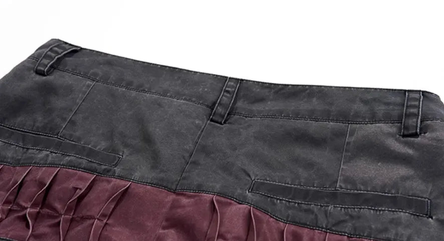 Boys' wide-leg pants in solid black or grey with refined Korean style design