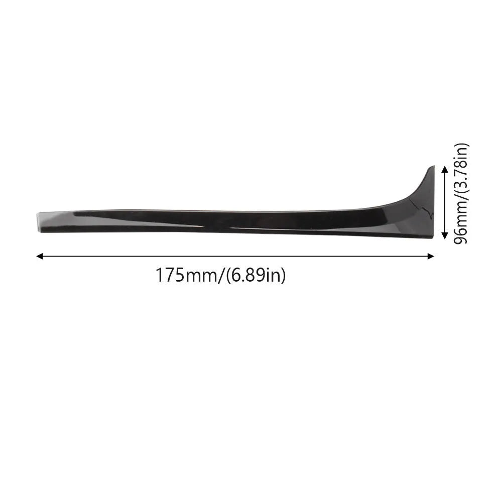 Black ABS rear window spoiler wing for Volkswagen Golf 7 MK7, shown alongside mounting tape.