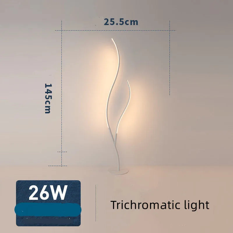 Fashion Twig Artistic Line Floor Lamp with silicone shade and aluminium alloy body in black