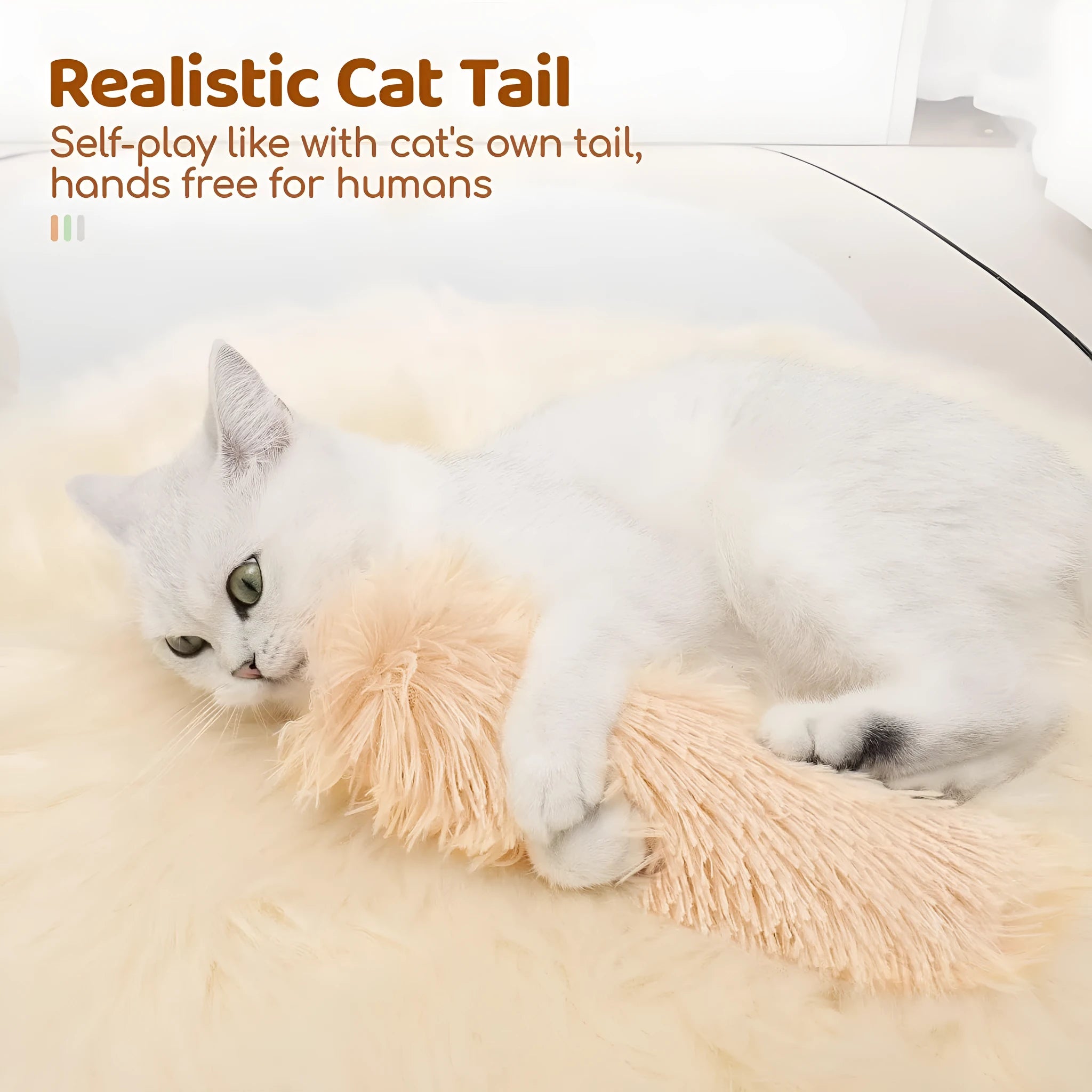 Colourful cat plush toy pillow in blue, green, pink, or white, showing soft texture and 27cm length.