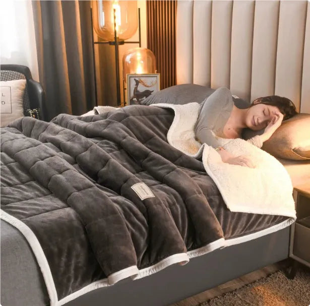 Fleece Blankets and Throws Thick Warm Winter Blankets Home Super Soft Duvet Luxury Solid Blankets on Twin Bedding Coral Fleece Polyester 150cmx200cm Pink Autumn Winter Use