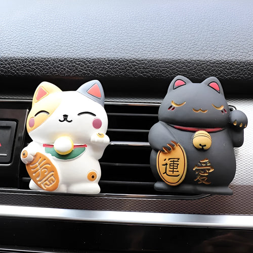 Resin car vent aromatherapy clip with cat design for vehicle air freshening and decoration
