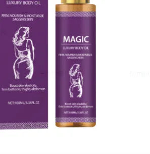 100ml bottle of body soothing treatment oil containing jojoba, camellia and sweet almond oils