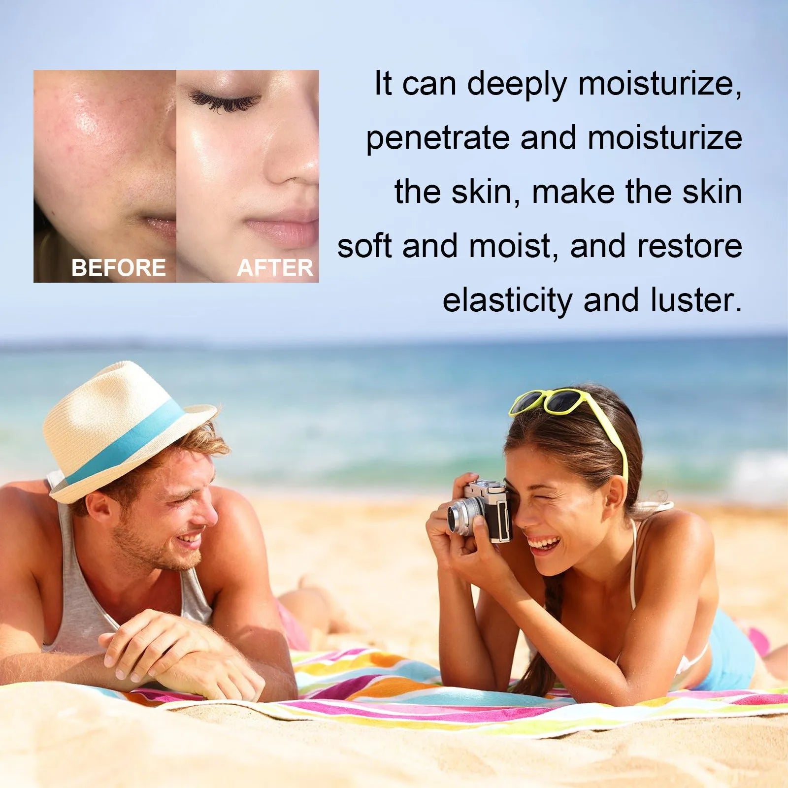 30g tube of moisturising protective lotion with UV isolation for body care