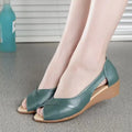 Women's casual sandals with peep toe design and adjustable ankle buckle in various colours
