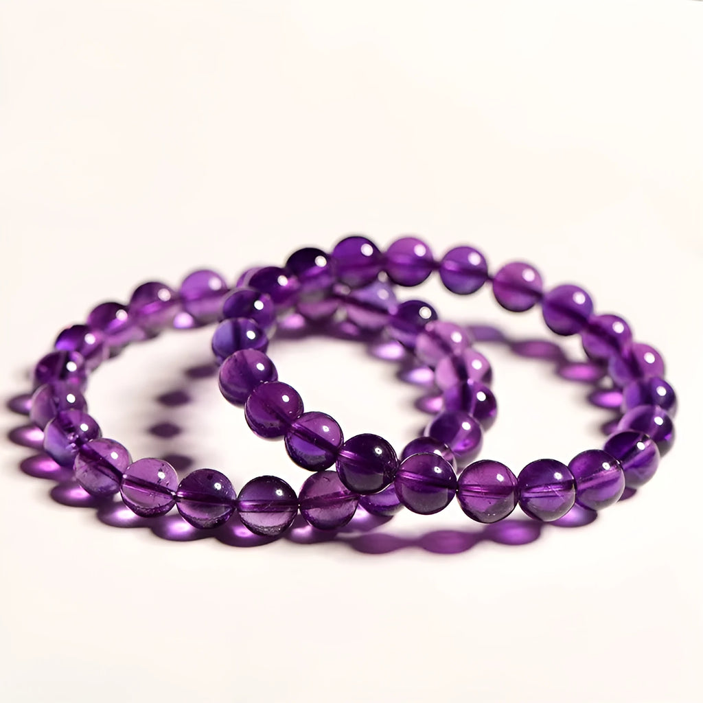 Natural amethyst scattered beads Uruguay crystal bracelet components in various sizes