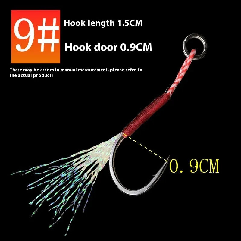Bright wire iron plate single fishing hook for sea fishing and boat fishing in multiple sizes