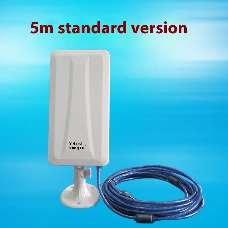 White high power USB wireless network card for PC and laptop Wi-Fi connectivity.