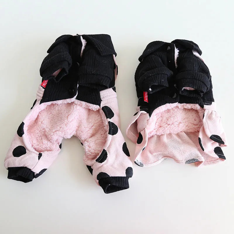 Matching couple pet clothes for dogs with lapel shoulder strap design in casual style