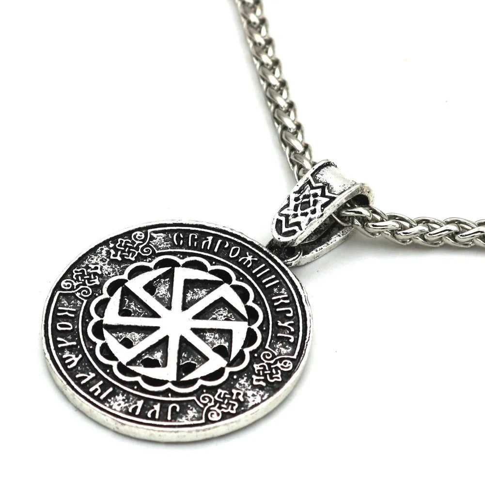 Lunavin ODing logo pendant necklace with Nordic myth theme on adjustable 51-80cm chain