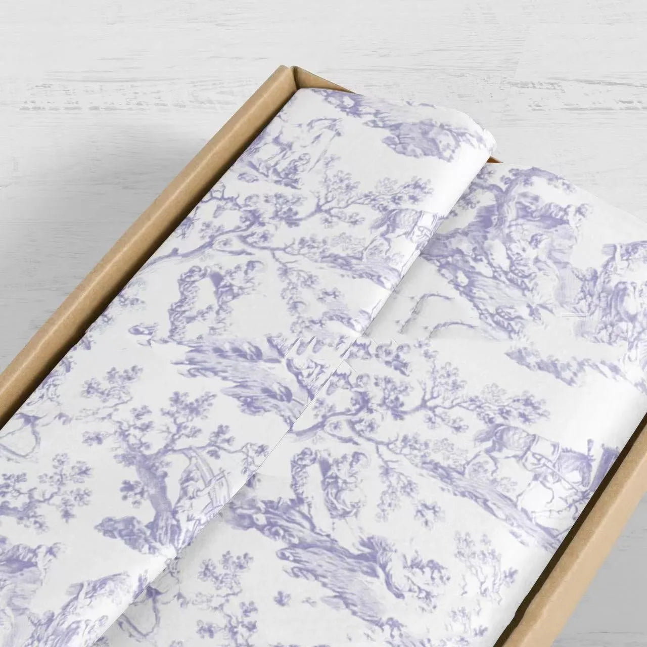 French MG decorative tissue paper 50x70cm in retro style with pink purple and green purple colour options