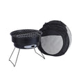 Small folding round ice stove with grill mesh and components for 1-2 person outdoor cooking