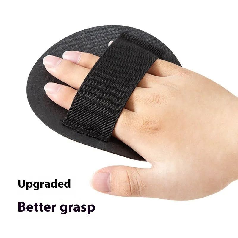 Rubber bath towel finger strap accessory with round cake lace design for women's bathroom organisation