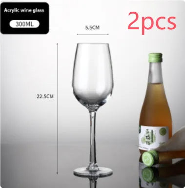 Clear PC acrylic wine bottle with modern design for beverage serving