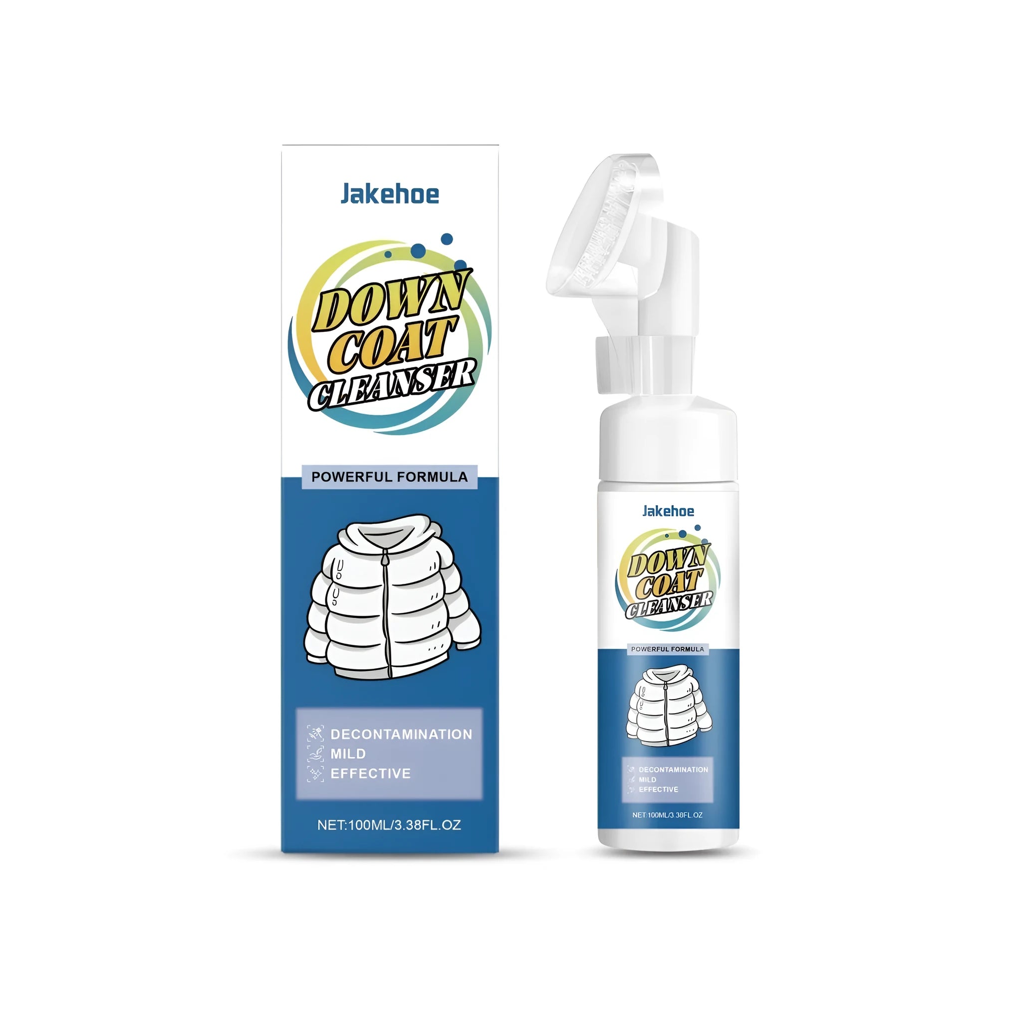 100ml bottle of down jacket cleanser liquid detergent for feather-filled clothing with cold water formula