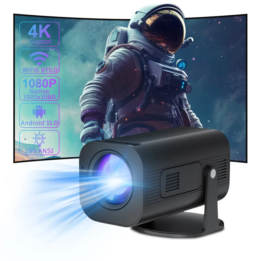 P330 mini projector in black or white with remote control and power cord