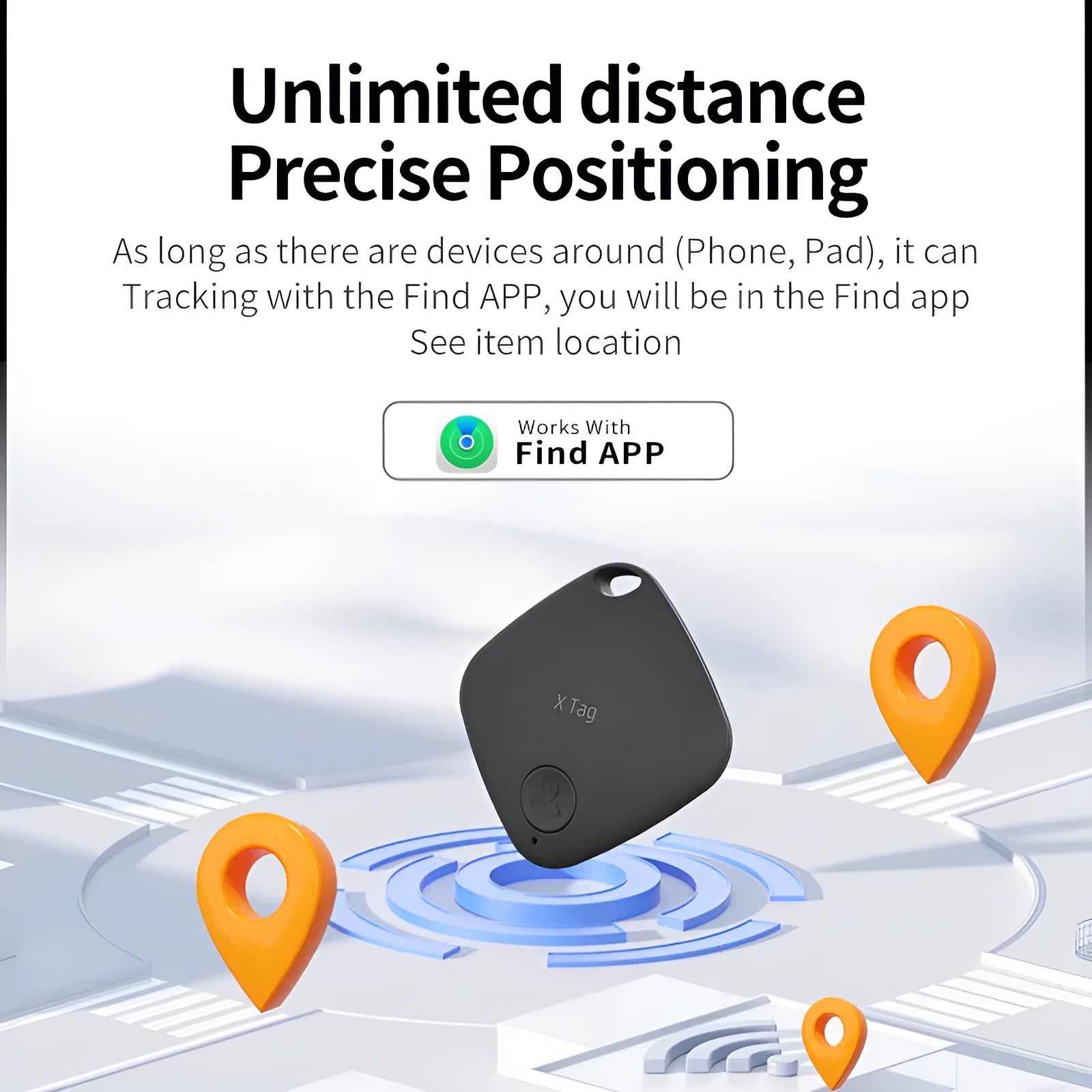 Bluetooth anti-lost positioner in black, blue, green, pink, or white for keys, wallets, and pets