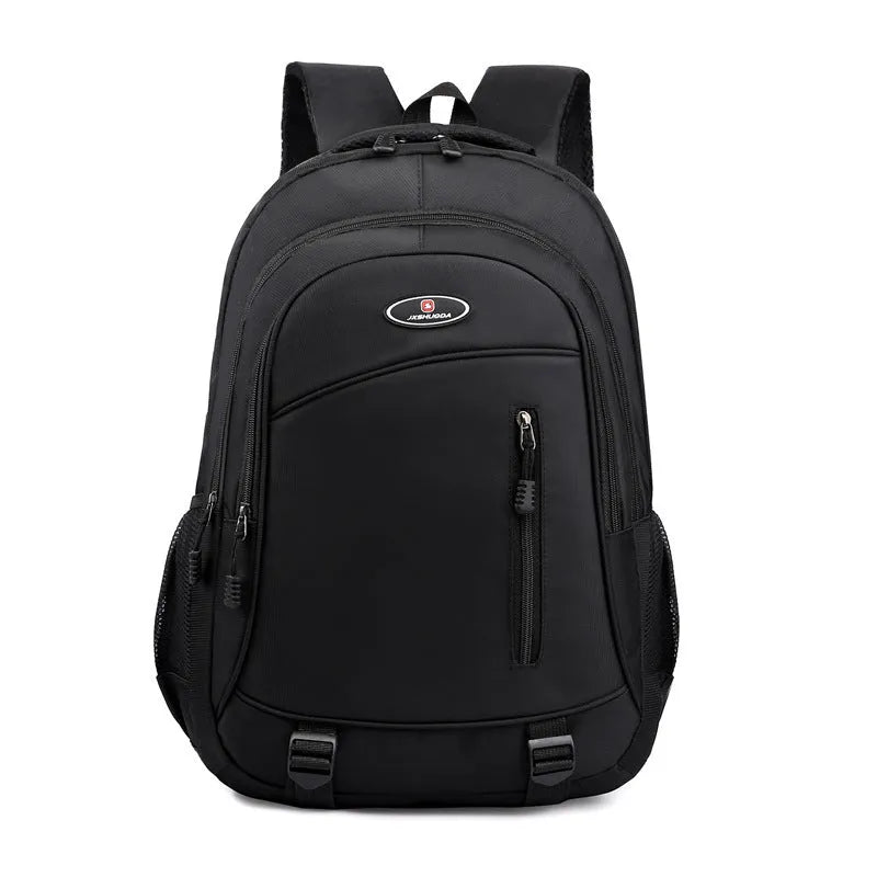 Waterproof nylon school backpack in urban style with airpillow straps and contrast colour details
