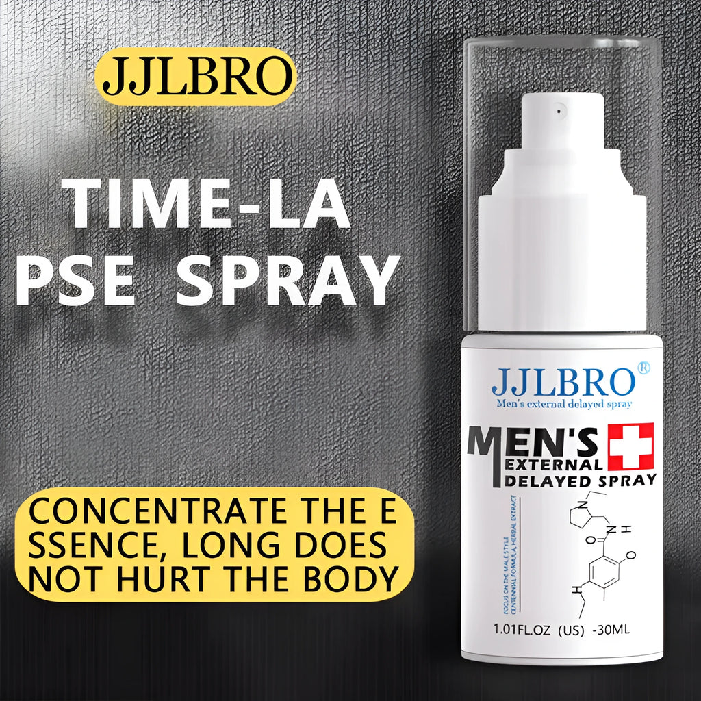 White bottle of male delayed spray 30ml for sex flirting with plant extraction
