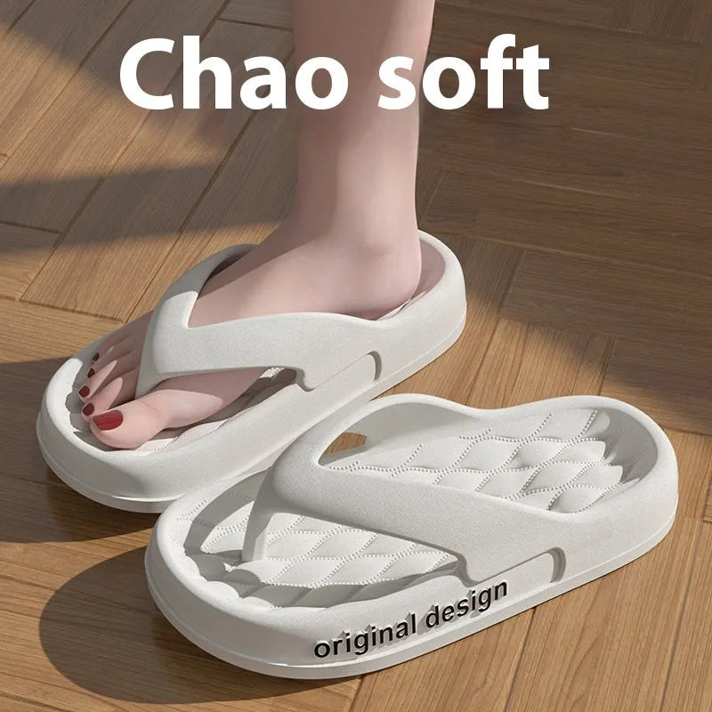 Men's injection moulded EVA flip flops in various colours, showing open-toe beach shoe design