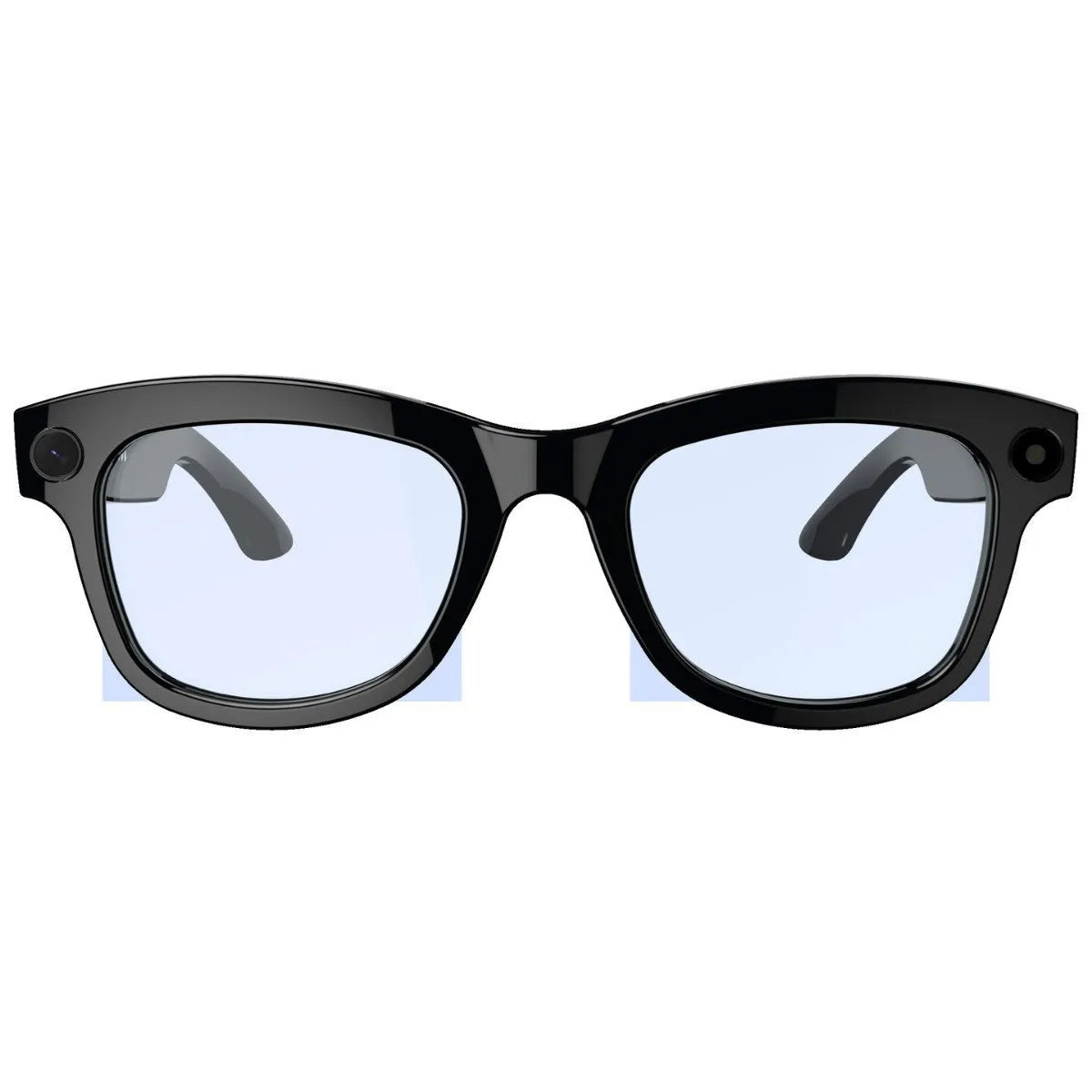 AI translation video glasses with HD camera in black lens and transparent lens options