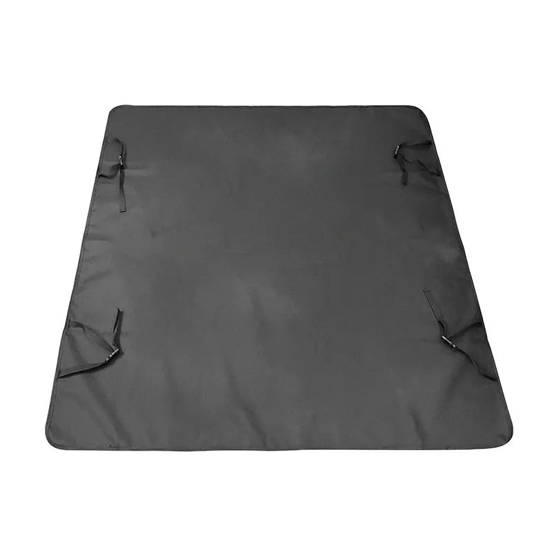 Water resistant cloth car pet mat for rear seat protection with dog footprint design