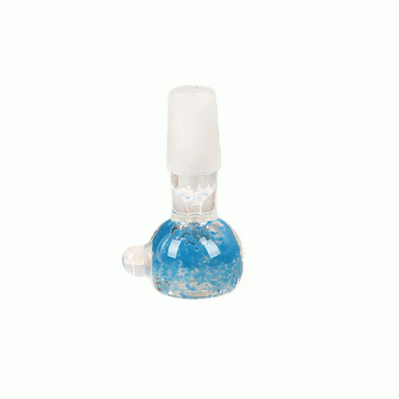 Transparent coloured glass trumpet pipe for cigarettes measuring 7cm in length