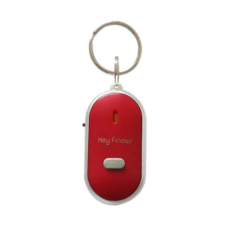 Oval voice control key finder with acrylic pendant in red, blue, white, black, and orange colour options