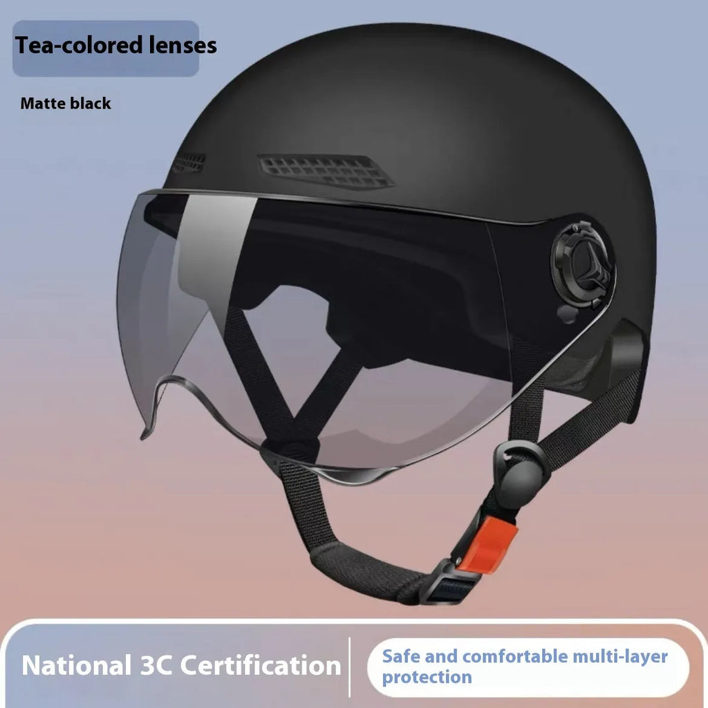 3C certified polypropylene electric motorcycle helmet for adults with sun shield