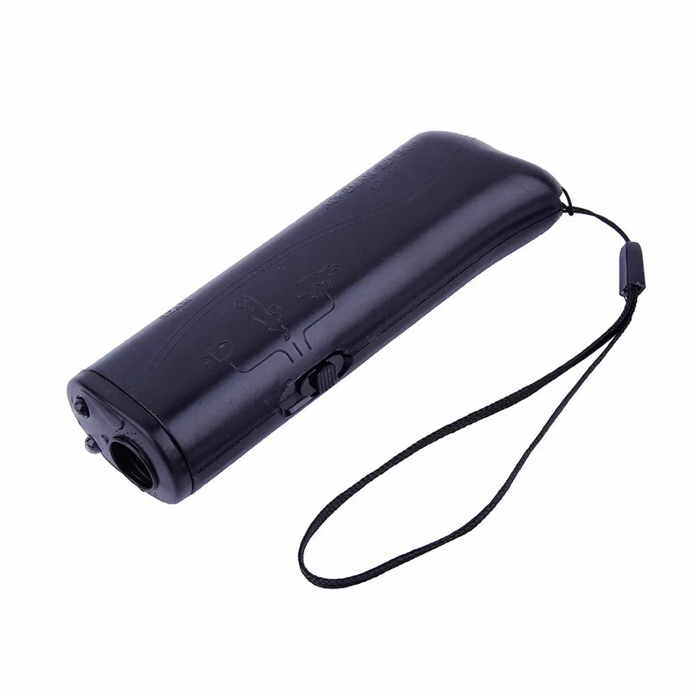 Ultrasonic dog repeller 3 in 1 training device with flashlight and ABS body