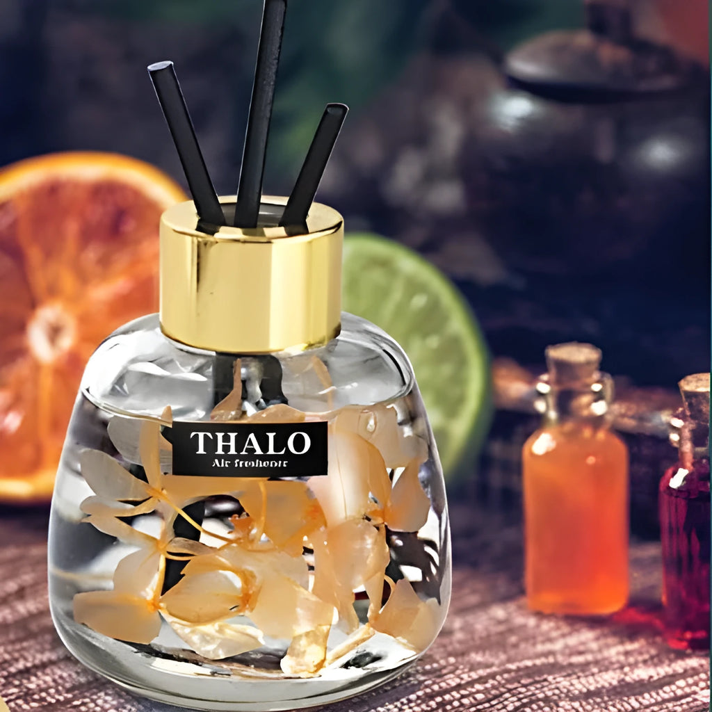 Glass bottle car perfume ornament with loose incense aromatherapy in Blue Wind Bells colour