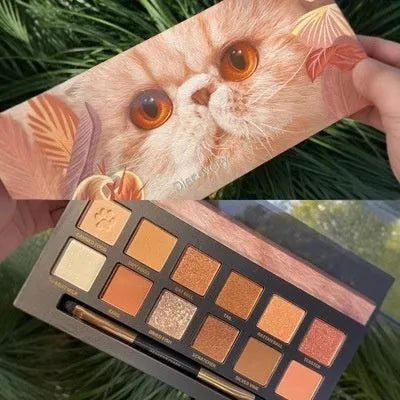 Explorer animal theme eyeshadow palette with twelve colours including matte and shimmer finishes