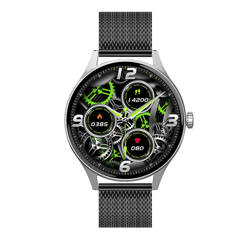 46mm smart watch with blood sugar monitoring and heart rate tracking on wrist