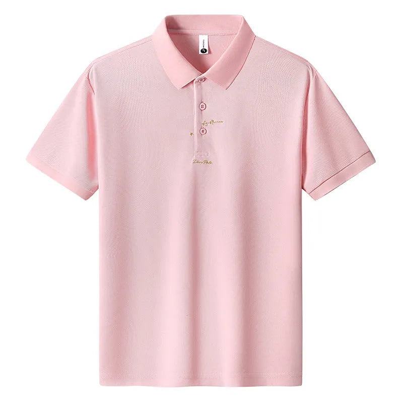 Men's loose fit casual cotton T-shirt with a printed letter design, shown in various colours.